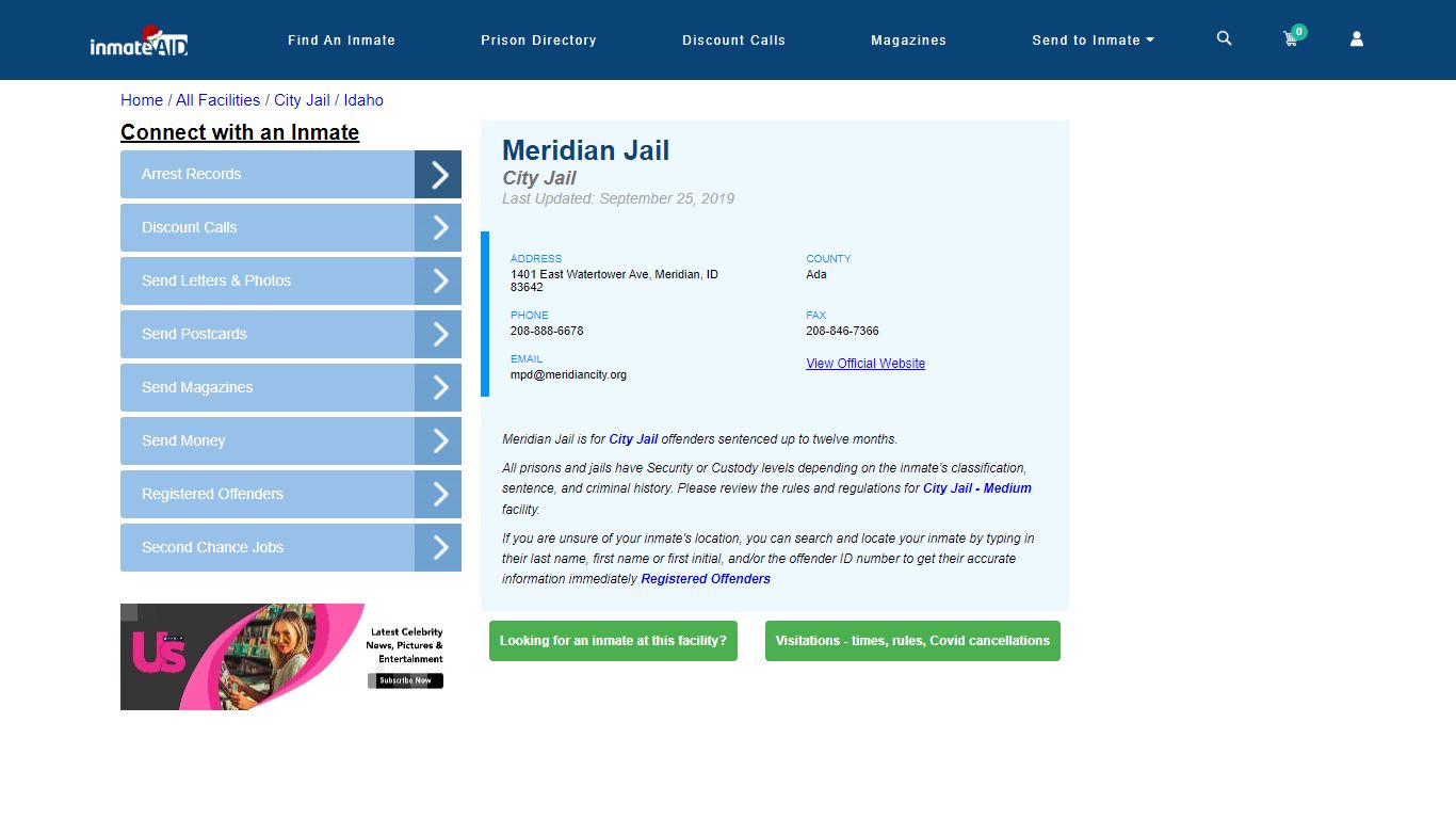Meridian Jail | Inmate Locator